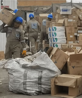 destruccion de materiales deteriorados